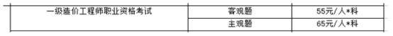 貴州2021年一級(jí)造價(jià)工程師考試收費(fèi)標(biāo)準(zhǔn)公布！